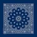 Domestic Navy Blue Paisley Bandanna